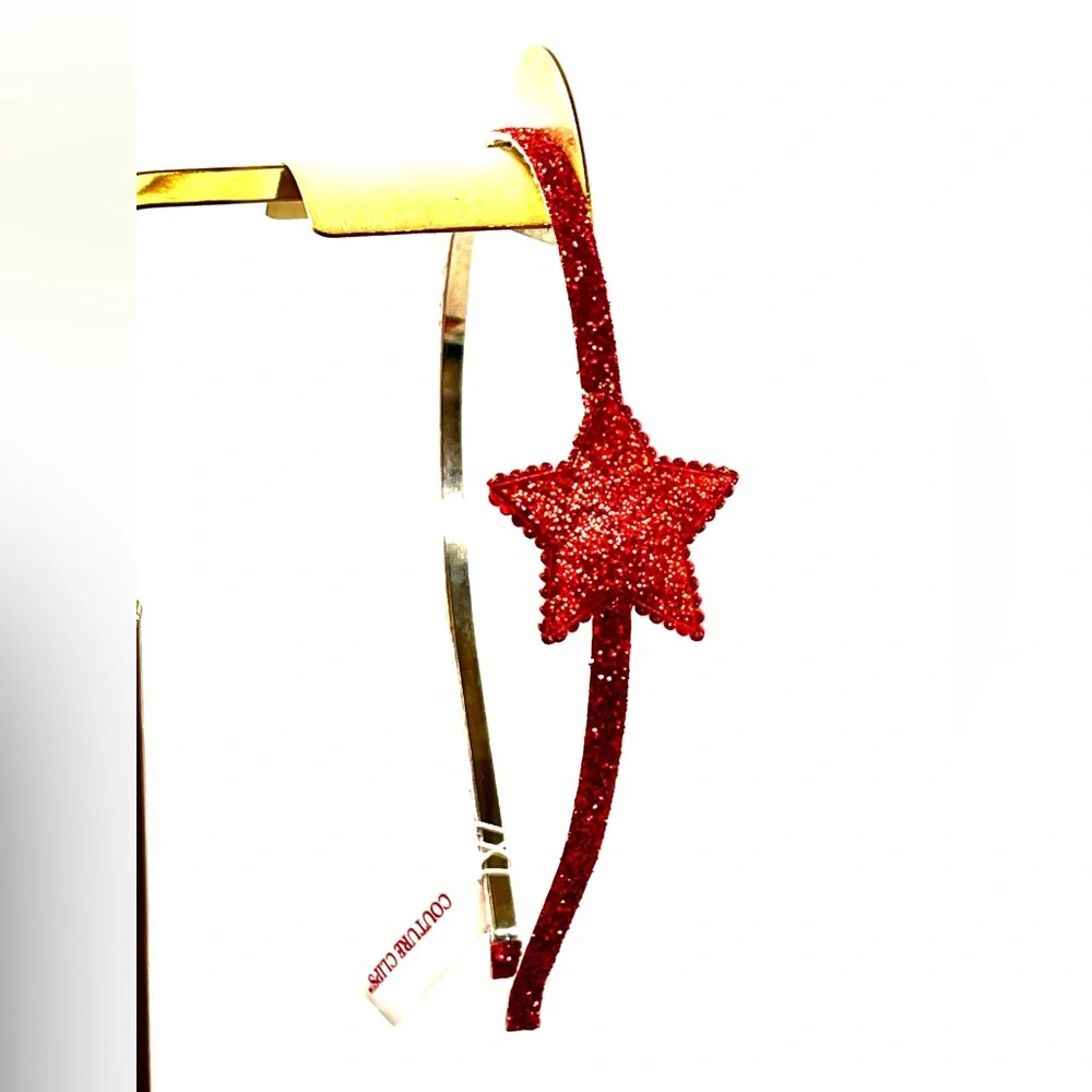 Red Star Glitter Headband